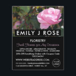 Prospectus 11,4 Cm X 14,2 Cm Rose rose, fleuriste, publicité fleuriste<br><div class="desc">Rose rose,  Floriste,  Floriste,  Floristry Advertising Flyers by The Carte de visite Store.</div>