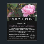 Prospectus 11,4 Cm X 14,2 Cm Rose rose, fleuriste, publicité fleuriste<br><div class="desc">Rose rose,  Floriste,  Floriste,  Floristry Advertising Flyers by The Carte de visite Store.</div>