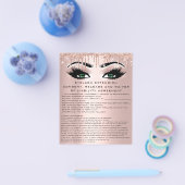 Prospectus 11,4 Cm X 14,2 Cm Rose vert EYELASH EXTENSION RELEVER WAIVER (Simple)