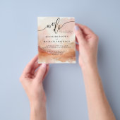 Prospectus 11,4 Cm X 14,2 Cm RoseGold Earthtone Mariage d'aquarelle (main)