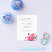 Prospectus 11,4 Cm X 14,2 Cm Roses roses Budget Douche nuptiale Invitations (Simple)