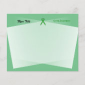 Prospectus 11,4 Cm X 14,2 Cm Ruban vert standard (Dos)