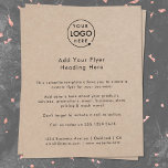 Prospectus 11,4 Cm X 14,2 Cm Rustique Kraft | Logo d'entreprise Publicité moder<br><div class="desc">Un simple modèle artisanal rustique kraft dans un style minimaliste moderne qui peut être facilement mis à jour avec le logo de votre entreprise, les coordonnées et le texte personnalisé du prospectus. La solution idéale pour toute entreprise d'inclure des détails sur vos produits, services, promotions, prix d'événement et bien plus...</div>