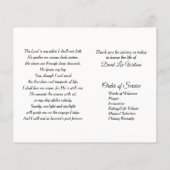 Prospectus 11,4 Cm X 14,2 Cm Sailor's Tribute Funeral Flyer (Dos)