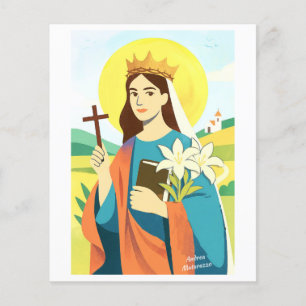 Prospectus 11,4 Cm X 14,2 Cm Sainte Catherine de Sienne