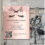 Prospectus 11,4 Cm X 14,2 Cm Salon de beauté des cheveux rose parties scintilla<br><div class="desc">Un arrière - plan rose à gradient doré, avec gouttes de parties scintillant, ciseaux noirs et cils. A l'avant : Le texte : Tarif. Personnalisez et ajoutez votre nom et votre adresse. Créez votre propre code QR en ajoutant votre URL à votre site web ou à votre compte de médias...</div>