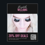 Prospectus 11,4 Cm X 14,2 Cm Salon de beauté rose noir moderne - Offres Promo C<br><div class="desc">Salon de beauté rose noir moderne Offres Promo Code QR Circulaire</div>