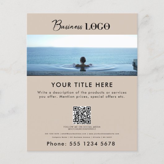 Prospectus 11,4 Cm X 14,2 Cm Salon de maquillage Spa de beauté (Devant)