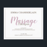 Prospectus 11,4 Cm X 14,2 Cm Script de massothérapeute moderne rose<br><div class="desc">Circulaire de massothérapeute moderne avec calligraphie de script rose qui chevauche un type serif pour le contraste. Un élégant style de design serein pour votre pratique. 100 prospectus.</div>