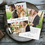 Prospectus 11,4 Cm X 14,2 Cm Script de Merci Mariage de Collage de photos Budge<br><div class="desc">Budget, minimaliste Élégant Moderne "Amour et merci" Script 3 Photo Collage Mariage Merci personnalisé abordable flyer à bas budget. Un mariage élégant vous remercie modèle en papier avec quatre (3) photos à l'avant et une photo à l'arrière. Avec le texte "Amour et merci" dans une tourbillonnant police de script de...</div>