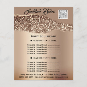 Prospectus 11,4 Cm X 14,2 Cm Sculpture corporelle Bâtiment Beauté Coiffure Salo