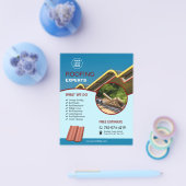 Prospectus 11,4 Cm X 14,2 Cm Service de couverture Circulaire personnalisée (Simple)