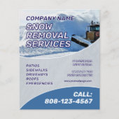 Prospectus 11,4 Cm X 14,2 Cm Service de déneigement (Devant)
