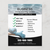 Prospectus 11,4 Cm X 14,2 Cm Service de nettoyage à domicile professionnel (Devant)