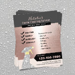 Prospectus 11,4 Cm X 14,2 Cm Service de nettoyage à domicile Rose Gold<br><div class="desc">Rose Gold Home Cleaning House Keeping Service Flyers.</div>