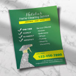 Prospectus 11,4 Cm X 14,2 Cm Service de nettoyage à domicile Service de maintie<br><div class="desc">Service de nettoyage à la maison Service de garde à la maison Élégant Flyers vert printemps.</div>