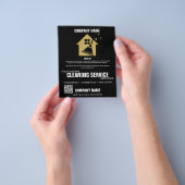 Prospectus 11,4 Cm X 14,2 Cm Service de nettoyage professionnel | Entreprise pe (main)