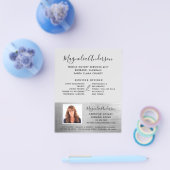 Prospectus 11,4 Cm X 14,2 Cm Service Notaire Mobile Silver Photo Flyer (Simple)