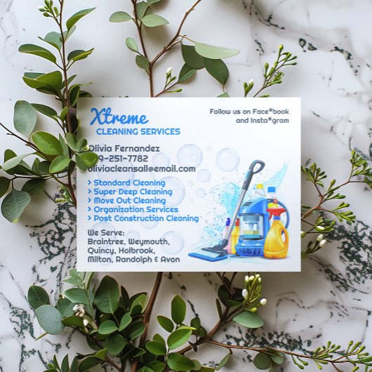 Prospectus 11,4 Cm X 14,2 Cm Services de nettoyage