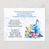 Prospectus 11,4 Cm X 14,2 Cm Services de nettoyage (Dos)