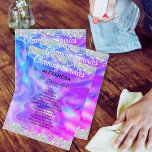 Prospectus 11,4 Cm X 14,2 Cm Services de nettoyage Maison Tenue Holographique V<br><div class="desc">Services de nettoyage Maison Tenue de la Parties scintillant holographique moderne Purple Elegant Flyer</div>