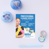 Prospectus 11,4 Cm X 14,2 Cm Services de nettoyage professionnels (Simple)