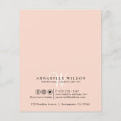 Prospectus 11,4 Cm X 14,2 Cm Services de nettoyage rose poussiéreux (Dos)