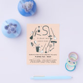 Prospectus 11,4 Cm X 14,2 Cm Services de nettoyage rose poussiéreux (Simple)