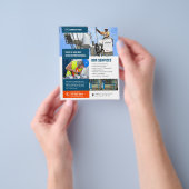 Prospectus 11,4 Cm X 14,2 Cm Services d'entrepreneur électrique sur mesure (main)