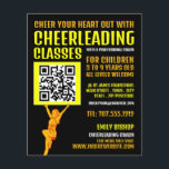 Prospectus 11,4 Cm X 14,2 Cm Signal de code QR pom-pom girl, Classes Cheerled<br><div class="desc">Signe Code QR pom-pom girl,  Cours Cheerled Les Flyers Publicitaires Par Le Magasin Carte de visite.</div>