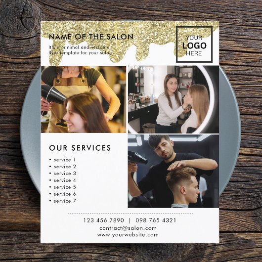 Prospectus 11,4 Cm X 14,2 Cm Signature holographique moderne Glam Parties scint