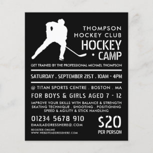 Prospectus 11,4 Cm X 14,2 Cm Silhouette de hockey, Campagne de hockey
