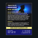 Prospectus 11,4 Cm X 14,2 Cm Silhouette de police, Recrutement d'agents de poli<br><div class="desc">Silhouette de police,  Circulaire de recrutement d'agents de police par le magasin Carte de visite.</div>