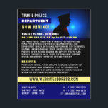 Prospectus 11,4 Cm X 14,2 Cm Silhouette de police, Recrutement d'agents de poli<br><div class="desc">Silhouette de police,  Circulaire de recrutement d'agents de police par le magasin Carte de visite.</div>