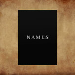 Prospectus 11,4 Cm X 14,2 Cm Simple Black Custom Ajouter Votre Nom Élégant<br><div class="desc">Simple Black Custom Ajouter votre nom Design élégant pour tout le monde.</div>