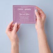 Prospectus 11,4 Cm X 14,2 Cm Simple Lavender Budget Couples Douche Invitation (main)