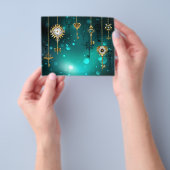 Prospectus 11,4 Cm X 14,2 Cm Skeleton Keys on Green Background (main)