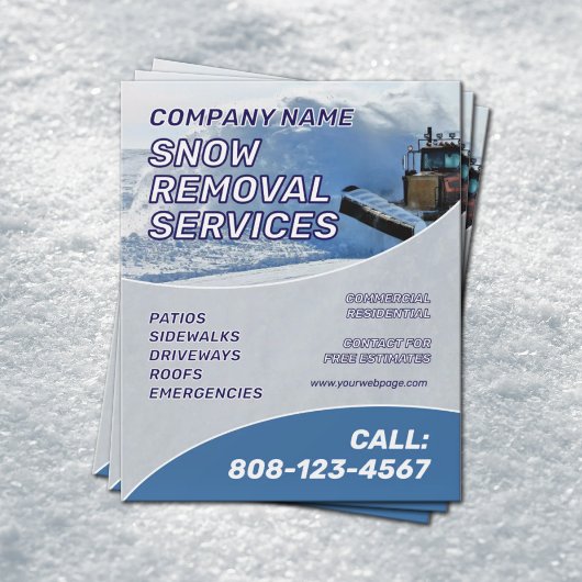 Prospectus 11,4 Cm X 14,2 Cm Snow removal service