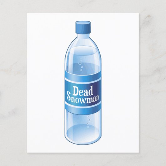 Prospectus 11,4 Cm X 14,2 Cm Snowman mort eau embouteillée fondue (Devant)