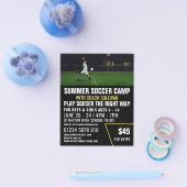 Prospectus 11,4 Cm X 14,2 Cm Soccer Pitch, Soccer Camp Publicité Circulaire (Simple)