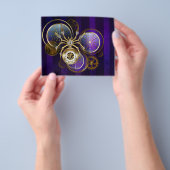 Prospectus 11,4 Cm X 14,2 Cm Spider Steampunk sur Arrière - plan pourpre (main)