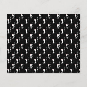 Prospectus 11,4 Cm X 14,2 Cm Squelette d'Halloween avec épée