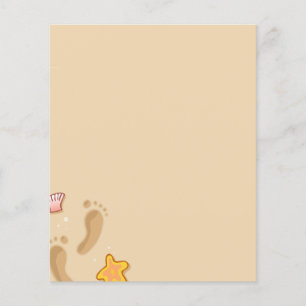 Prospectus 11,4 Cm X 14,2 Cm Stationery Beach Scene