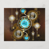 Prospectus 11,4 Cm X 14,2 Cm Steampunk Rusty Background (Devant)