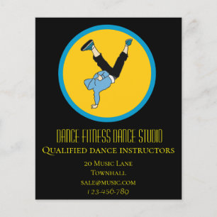 Prospectus 11,4 Cm X 14,2 Cm Studio de danse hip hop cours de danse affaires