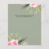 Prospectus 11,4 Cm X 14,2 Cm Sublime MARIAGE en fleurs roses - BUDGET (Dos)