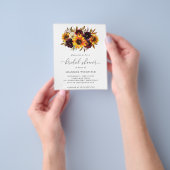 Prospectus 11,4 Cm X 14,2 Cm Sunflower Automne Budget Douche nuptiale Invitatio (main)