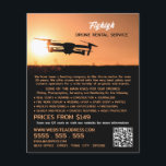 Prospectus 11,4 Cm X 14,2 Cm Sunset Drone Silhouette, société de location de dr<br><div class="desc">Sunset Drone Silhouette,  Compagnie De Location De Drone Flyers Publicitaires Par Le Magasin Carte de visite.</div>