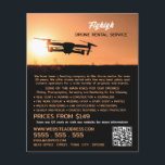 Prospectus 11,4 Cm X 14,2 Cm Sunset Drone Silhouette, société de location de dr<br><div class="desc">Sunset Drone Silhouette,  Compagnie De Location De Drone Flyers Publicitaires Par Le Magasin Carte de visite.</div>