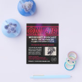 Prospectus 11,4 Cm X 14,2 Cm Sur Air Podcaster, Podcast Publicité (Simple)